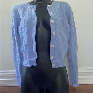 Brandy Melville Cropped Light Blue Cardigan